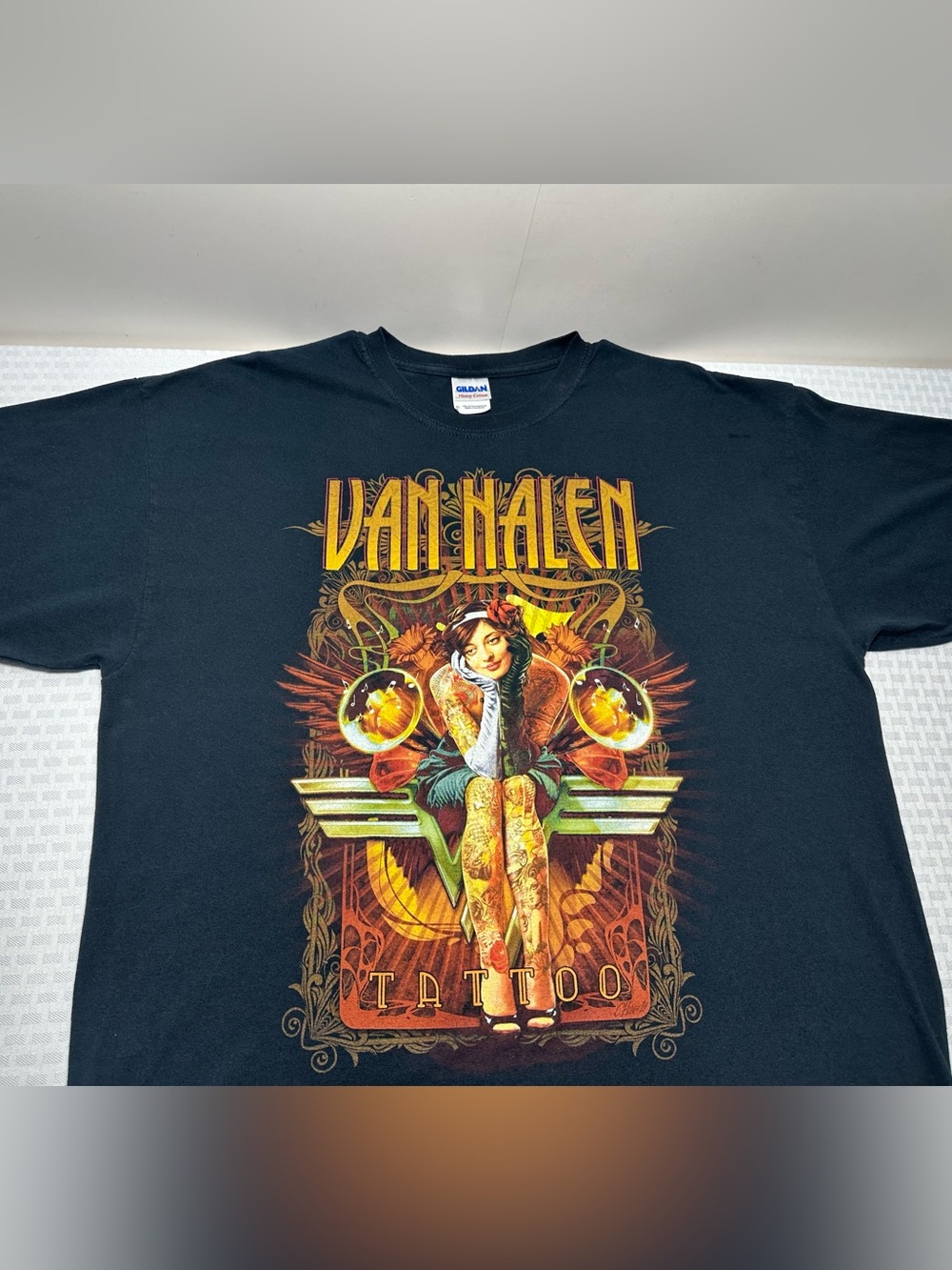 VTG 2012 Van Halen Tattoo Tour T Shirt XL Double Sided Concert Band Tee Dates